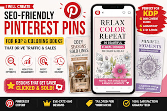 create pinterest SEO pins for your amazon KDP coloring book