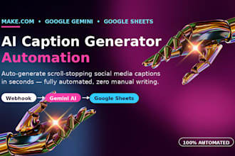 build ai caption generator automation with makecom and gemini
