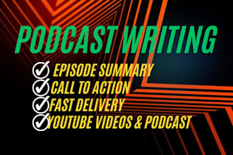 write SEO optimized podcast show notes and summaries