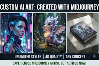 create custom ai art, midjourney ai image generation and editing