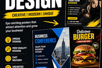 design professional business and event posters