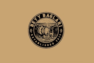 design vintage vineyard expanding logo