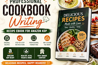 write unique cookbook recipes and recipe ebook