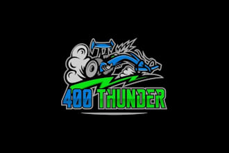 design professional drag racing series logo