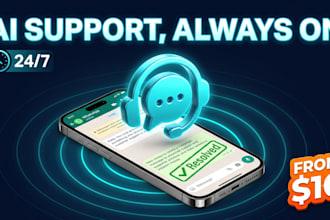 develop ai customer support chatbot for whatsapp business cloudapi saas app beta