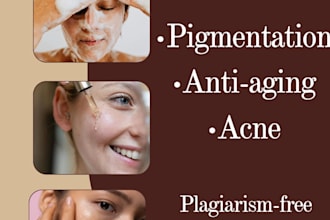 write SEO skincare that solves acne and pigmentation