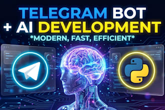 create a custom telegram bot with python and ai
