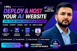 host your ai generated website on your domain and hosting