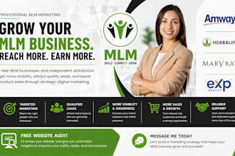do MLM promotion for amway, herbalife, mary kay, exp realty products