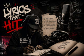 write powerful rap lyrics, hip hop verses, and catchy hooks