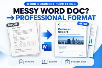 professionally format and redesign your word document