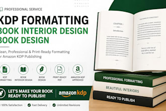 do KDP formatting, book interior design, and professional book design