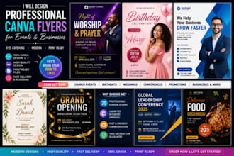 design professional canva flyers for events and businesses