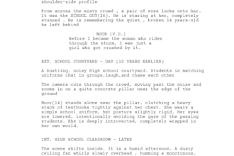 write a professional cinematic video script