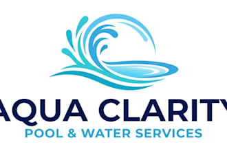 create a clean water and pool logo concept