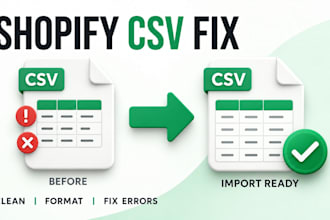 clean and fix your shopify product CSV