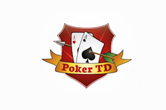 design awesome gaming poker trade business logo
