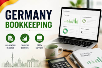 provide germany bookkeeping, accounting records, financial reports, and datev