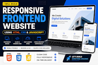 build a responsive websites, landing page with mordern look