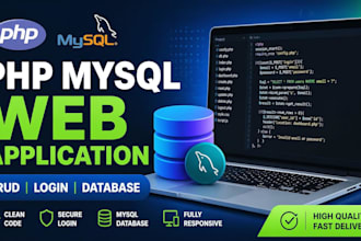 develop PHP mysql web application with database