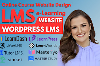 setup lms, learnworlds, learndash, tutor online course website academy website