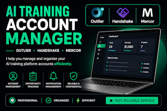 setup, manage, optimize and task on your outlier ai handshake ai mercor oneforma