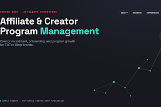 manage your tiktok shop affiliate and creator program