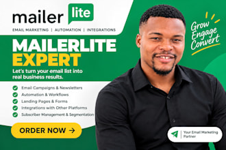 be mailerlite expert for automation, integrations and email marketing