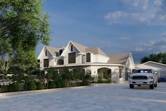 do realistic 3d landscape design and garden design visualization