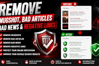 remove mugshot articles false bad news links mugshot cases