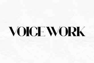 provide raw audio english voice over