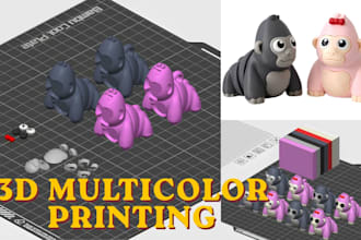 color paint split 3d print model stl 3mf multicolor bambu ams prusa for 3d print