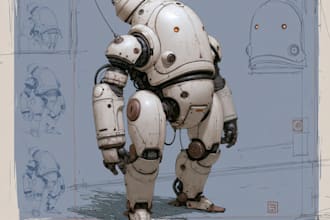 draw robot and mech design