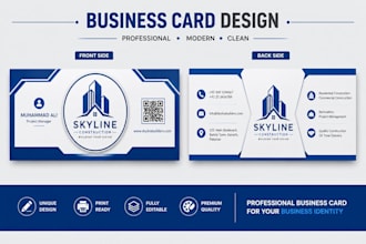 design professional business cards in canva