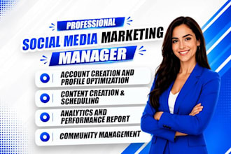 be your professional social media marketing manager and content creator