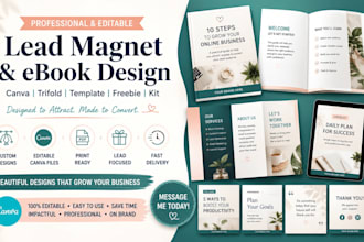 lead magnet ebook canva trifold design freebie canva templete canva kit