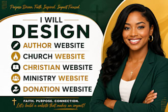 design author website, church website, christian, ministry and donation website