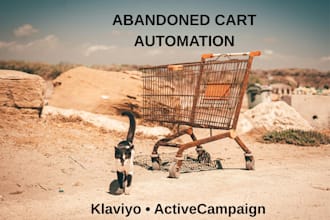 create klaviyo or activecampaign abandoned cart flow