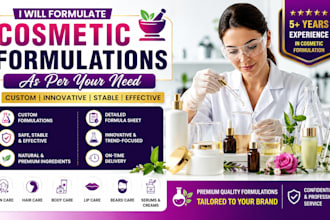 formulate cosmetic formulations as per your need