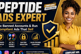 fix peptide social media ads issues, fb ig tiktok peptide marketing for sales