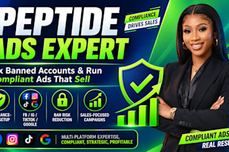 fix peptide social media ads issues, fb ig tiktok peptide marketing for sales