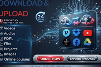 help to download and upload your files professionally
