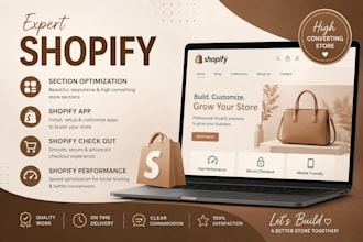 optimize shopify sections, apps, checkout and performance