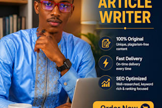 write SEO articles and blog posts
