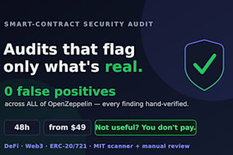 audit your solidity smart contract for security