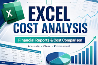 create excel cost analysis and financial reports
