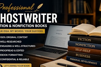 write edit ghostwrite fiction nonfiction fantasy history christian workbook book