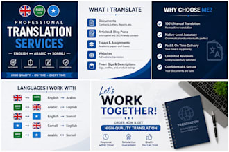 professionally translate english to somali and arabi