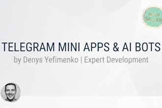 develop a high quality telegram mini app or webapp