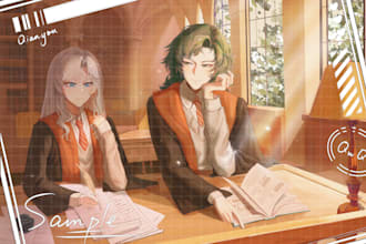design anime characters, illustrations, virtual streamers and all kinds of anime